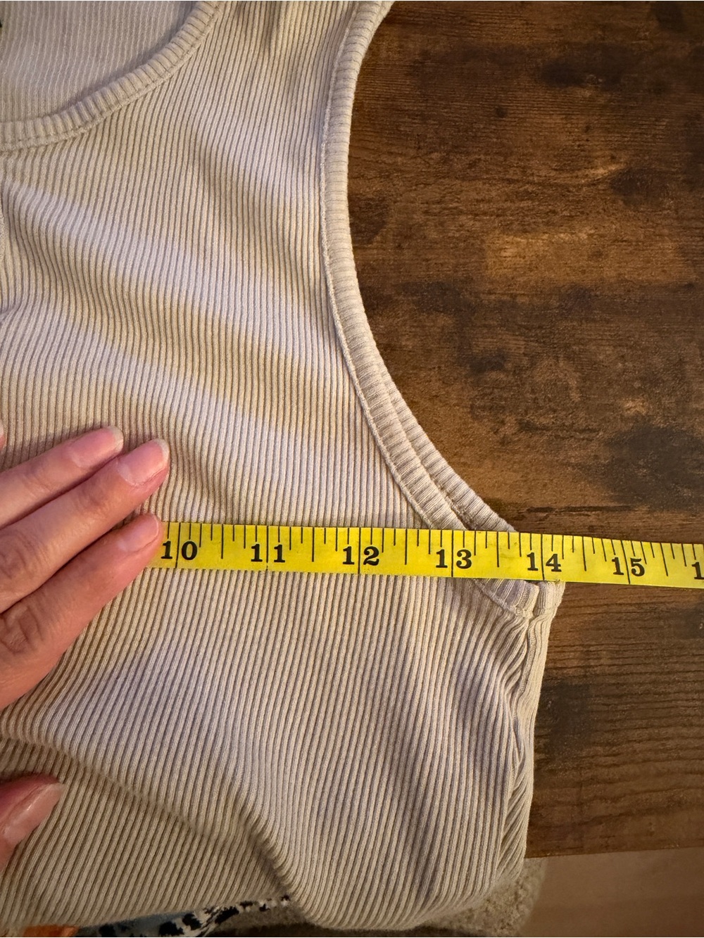 Forever 21 Beige Ruched Keyhole Ribbed Tank Y2K Festival Neutral Summer Crop L - Picture 9 of 10